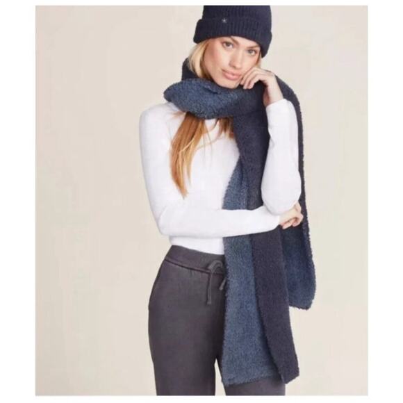 NWT Barefoot Dreams CozyChic Lite Confetti Scarf Deep Sea Blue Indigo‎ OS - Picture 2 of 3